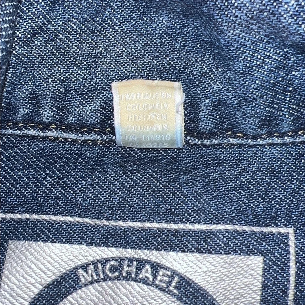 Michael Kors Blue Denim Jacket with Logo Patch L